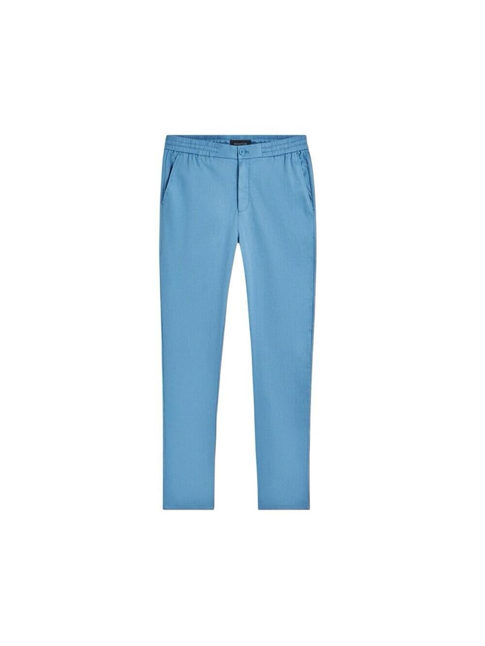 NWT Bugatchi Size S Tristan Linen Cotton Drawstring Pants Golf Air Blue Ret$189